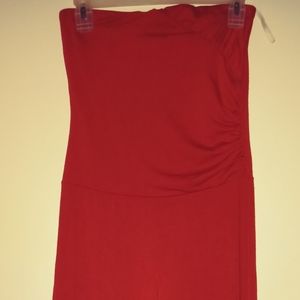 Orange strapless jumper